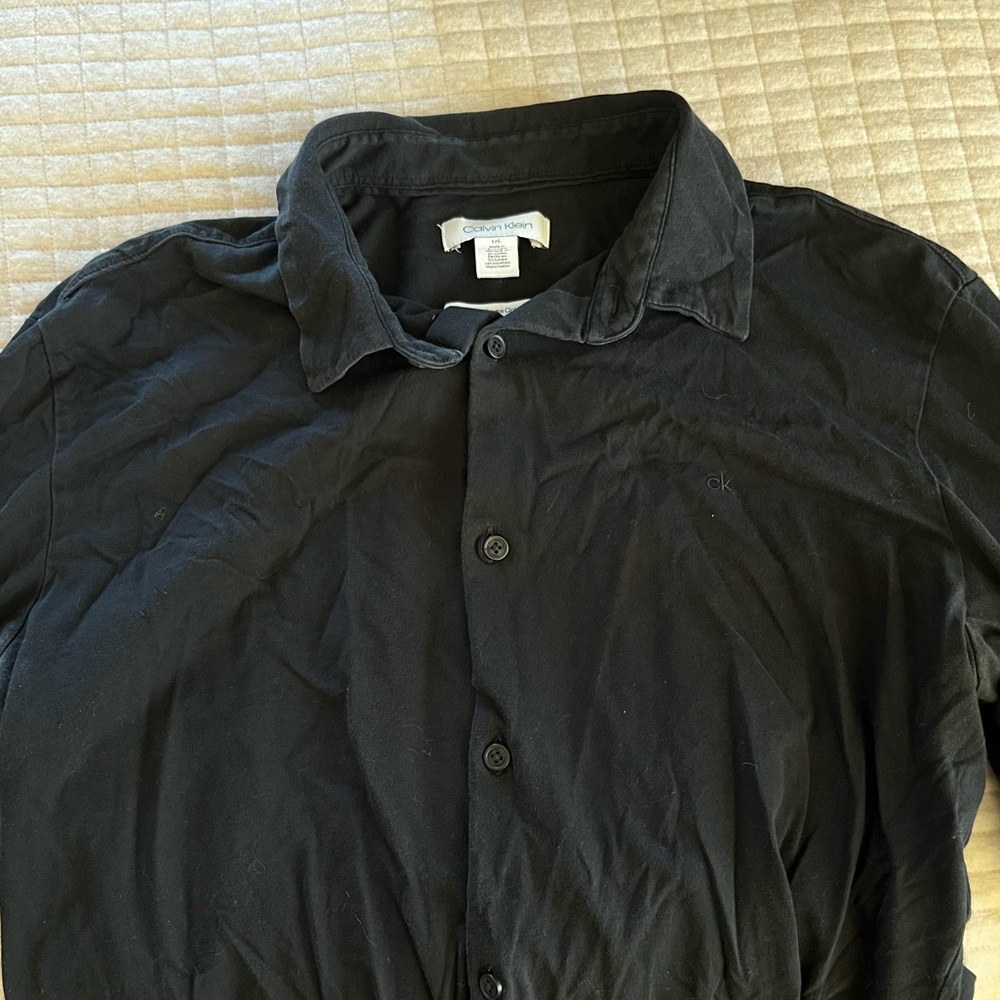 Calvin Klein Slim Fit Cotton Button Up Shirt - Picture 4 of 4